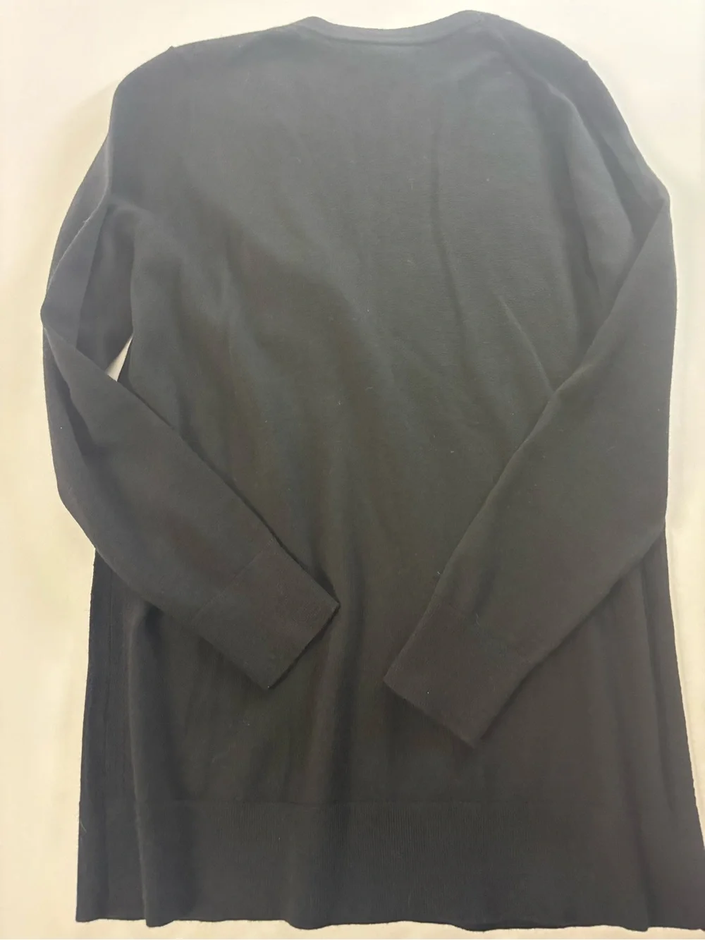 Banana Republic Extra-Fine Merino Long Cardigan Sweater Size Medium True Black